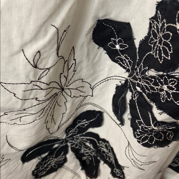2/$20 Sweet Chemise white black embroidered dress - Picture 2 of 4